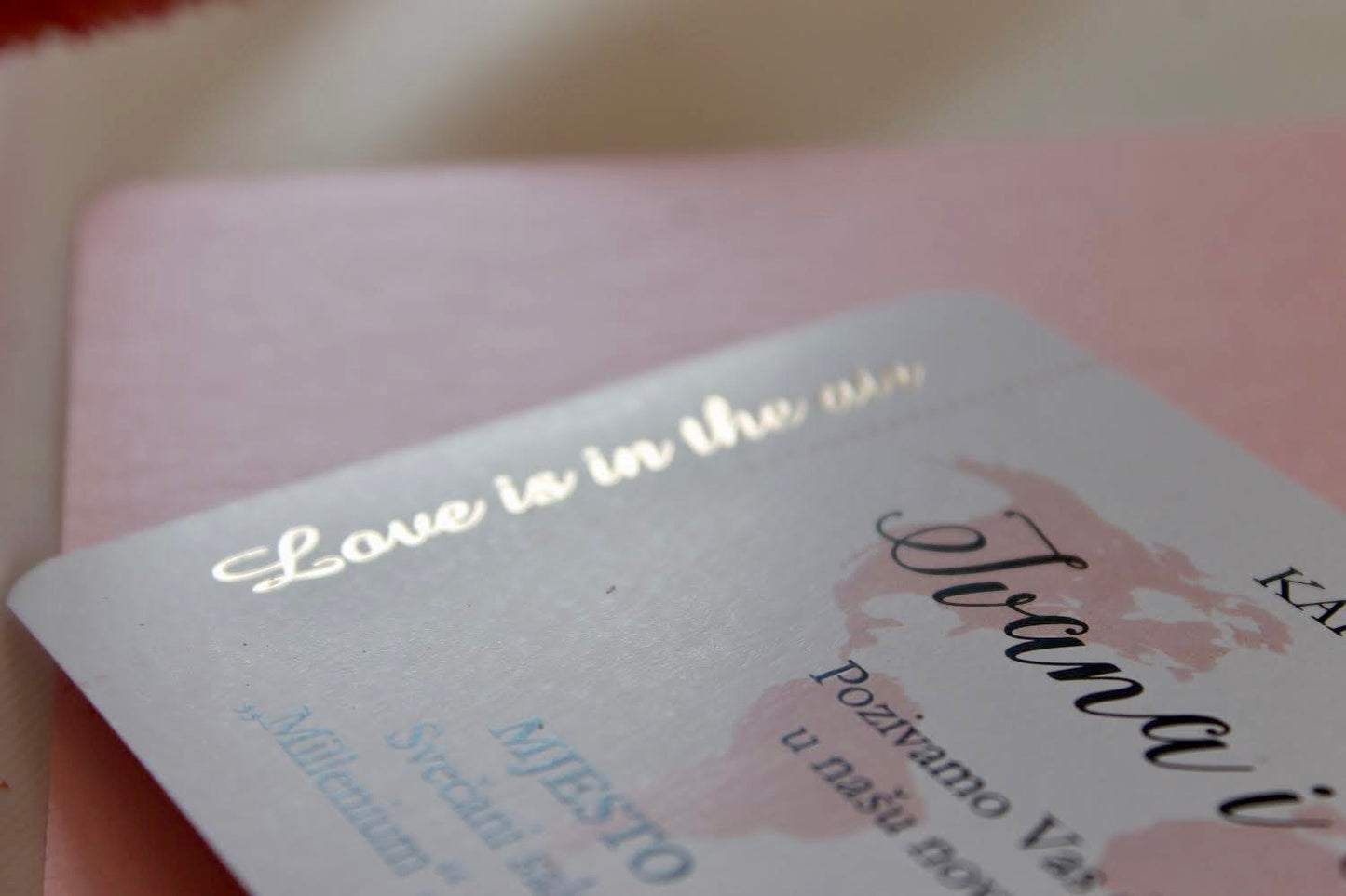 Boarding Pass Wedding Invitation Green
